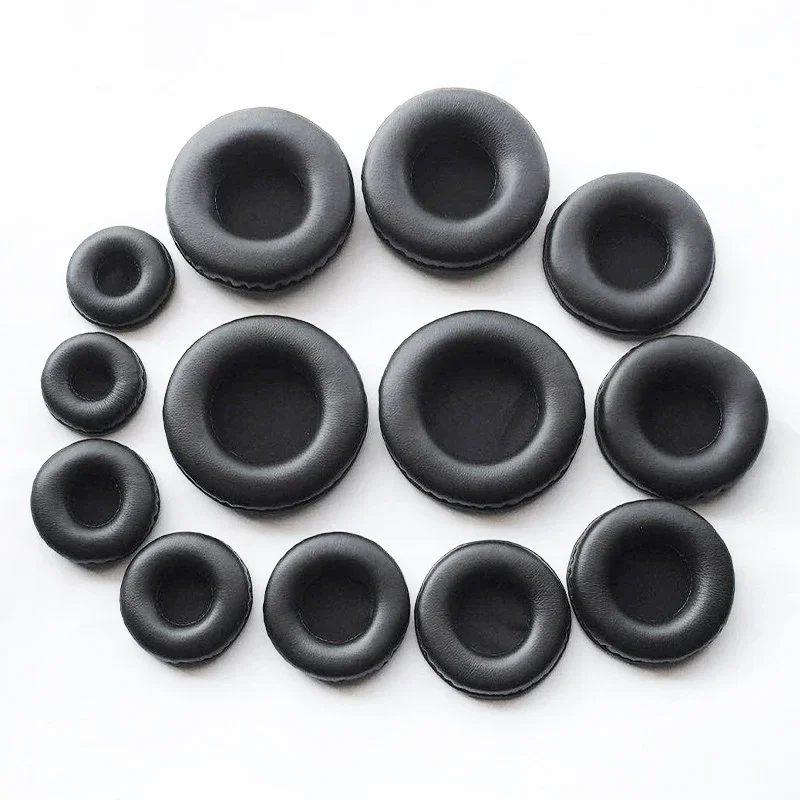 Premium Headphone Ear Pad Cushions - Soft Sponge Leather Foam, Multi-Size Options