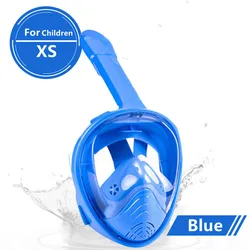 Enhanced Underwater Anti-Fog Full Face Snorkeling Mask (Blue XS Children)