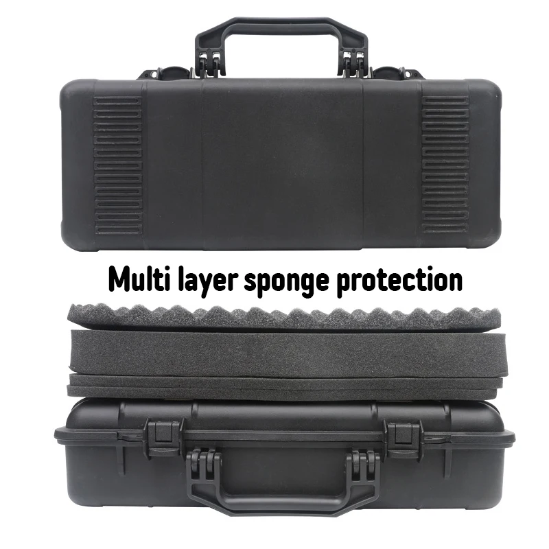 5 Sizes Hard Case Waterproof Safety Instrument ToolBox Suitcase  Professional Complete Tool Box Anti-fall Flight Case With Sponge