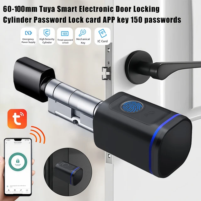 CDOK L31 Tuya Bluetooth smart lock, biometric unlocking, gateway remote unlocking can be added, black/silver 3