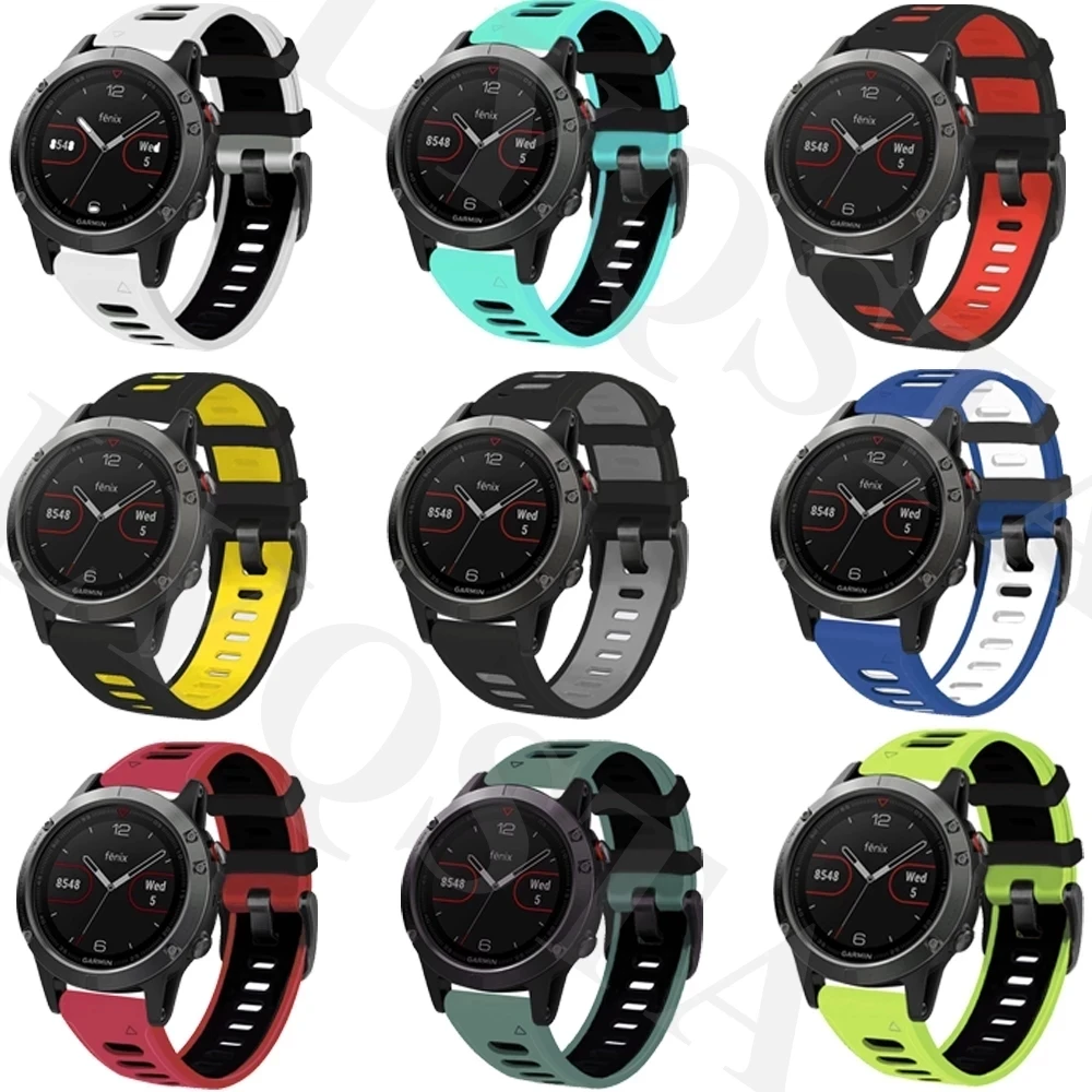 Ремешок силиконовый для Garmin Fenix 7X 7 6 6X Pro 5 5X Plus 3 HR быстросъемный браслет