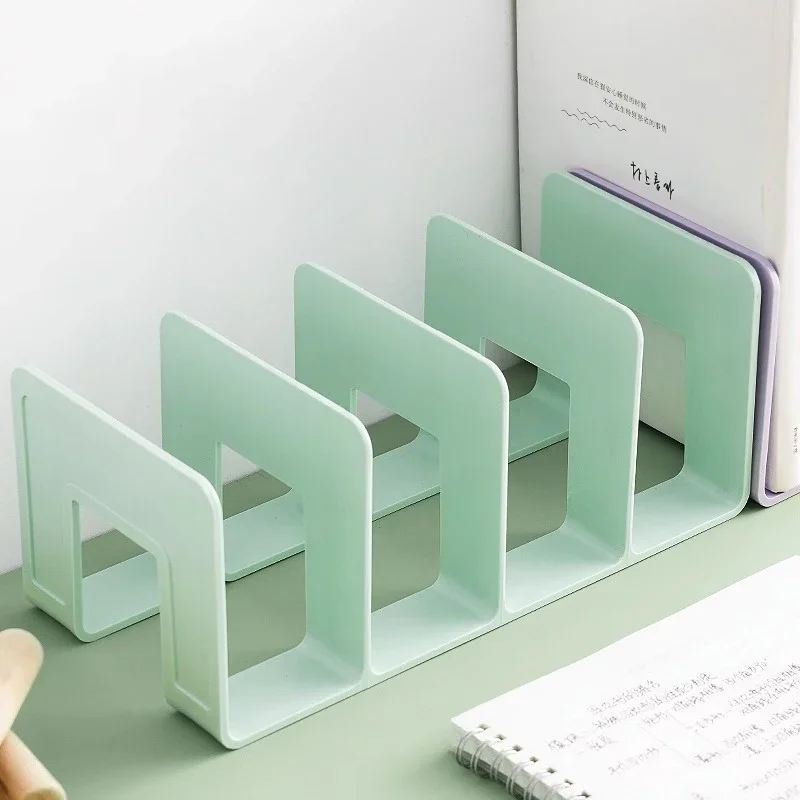 Book stand desktop book organizer divider transparent acrylic book file clip