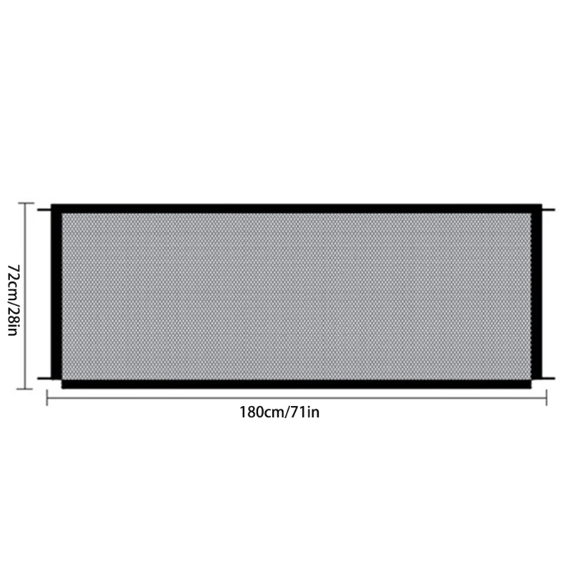 Portable Doorway Mesh Gate Folding Stair Gate Pet Isolation Net Indoor and Outdoor Safety Gate Convenient in and out