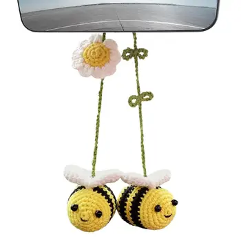 Crochet Bee Car Ornament 1