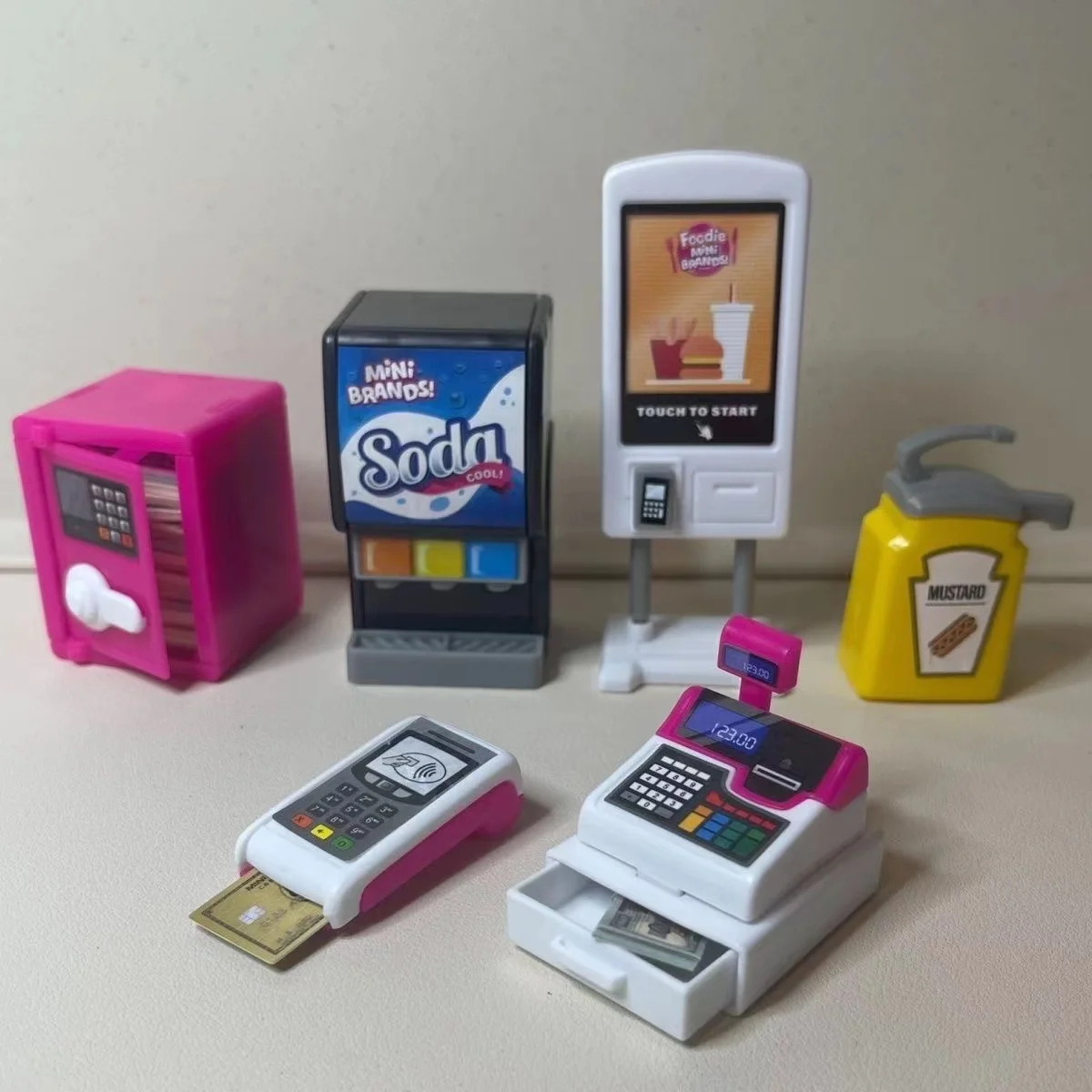 mini Supermarket shopping baskets shelves cash registers Mini Fake Toys carton style Mini Brand Fun Gadgets Boys and Girls 5
