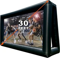 Huge Outdoor Movie Screens 16/20/30ft Inflatable Projector Screen inflatable Movie Screen Blow Up with blower for Projection TV 2