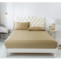 30MM 100% Mulberry Silk Fitted Sheet Deep 25cm Seamless Elastic Band Mattress Cover Solid Dyed Bed Sheet Many Size Customized 1