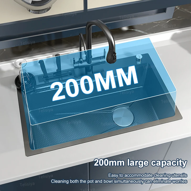 Stainless Steel Kitchen Sink Embossed Single Slot Apartment Wash Bain Multifunction Dishwashing Pool For Workstation RV 2