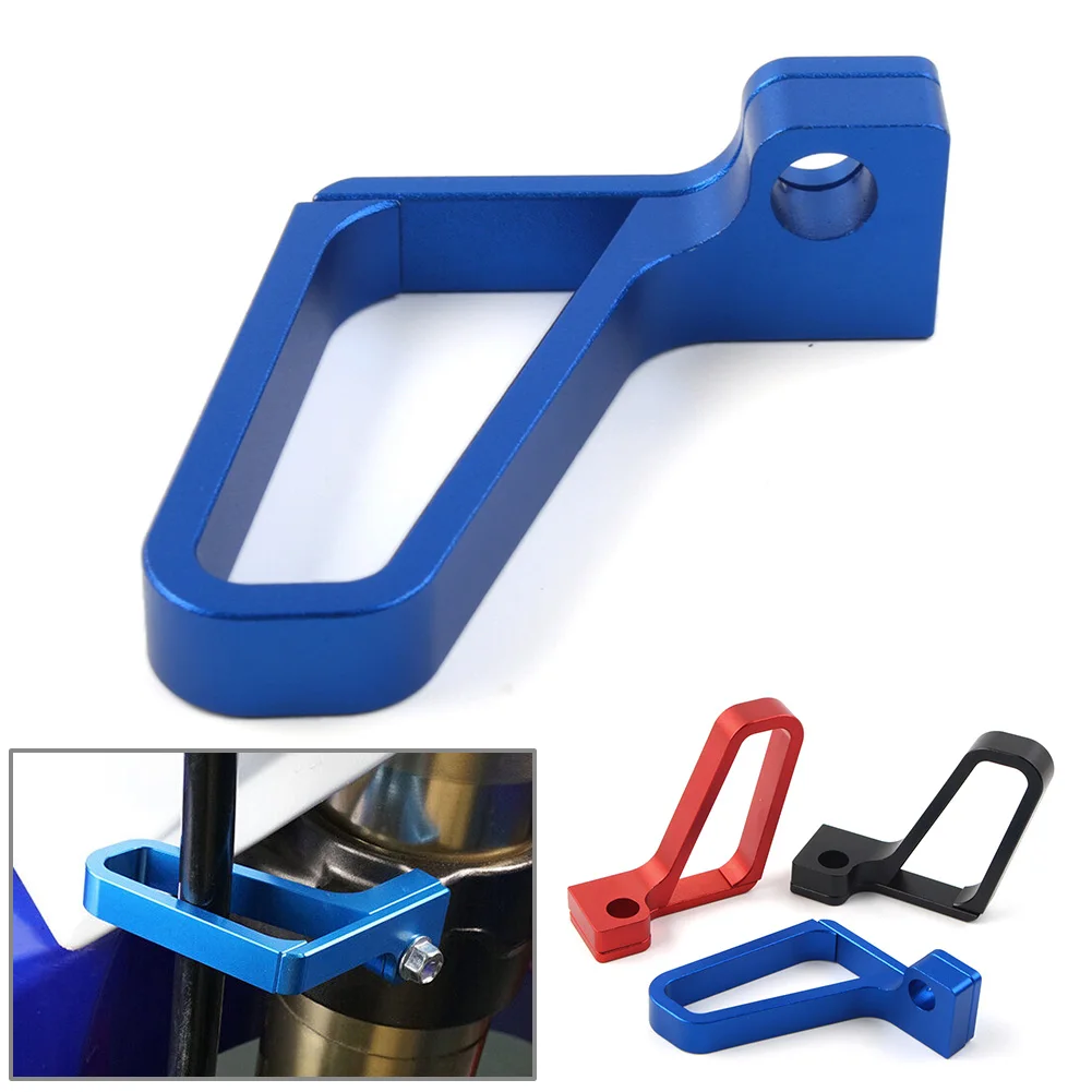 Abrazadera De Manguera De Freno Delantera Para Yamaha YZ125/YZ250X - Azul, Aluminio Anodizado, NICECNC