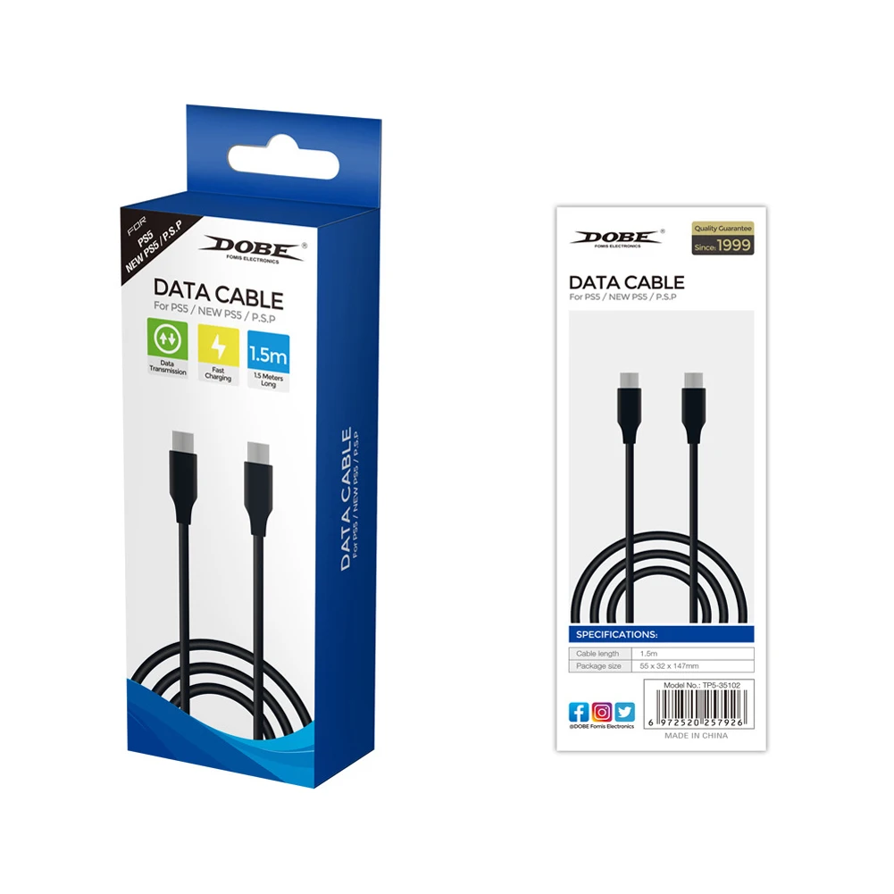 1.5M Type-C Charging Cable USB C Data Cable Power Supply Cord Game Controller Cable for PS5 Portal Handheld/PS5 Gamepad/NS/XBOX
