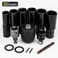 14 pièces ensemble clé à chocs électrique Kit d'adaptateur de douille hexagonale mandrin de forage ensemble d'adaptateur d'entraînement pour perceuse électrique clé tournevis 1