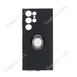 Durable TPU Silicone Phone Case with Back Ring Holder Bracket for Oukitel C61 Pro (Ring Case Black)