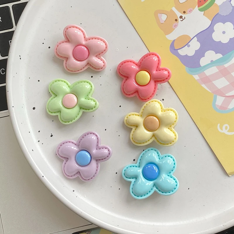 

6pcs Candy Flower Fridge Magnets Creative Stationery Korean Style Balloon Expansion Flowers Magnet Home Background Wall Decore