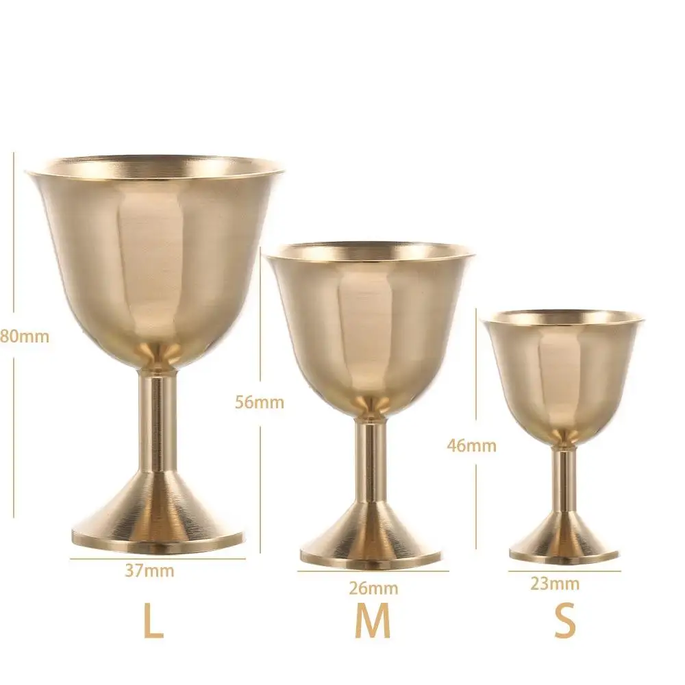 Party Supplies Brass Champagne Bar Tools Whiskey Chalice Drinkware Liquor Cups Wine Cups Stemware Goblet - 5