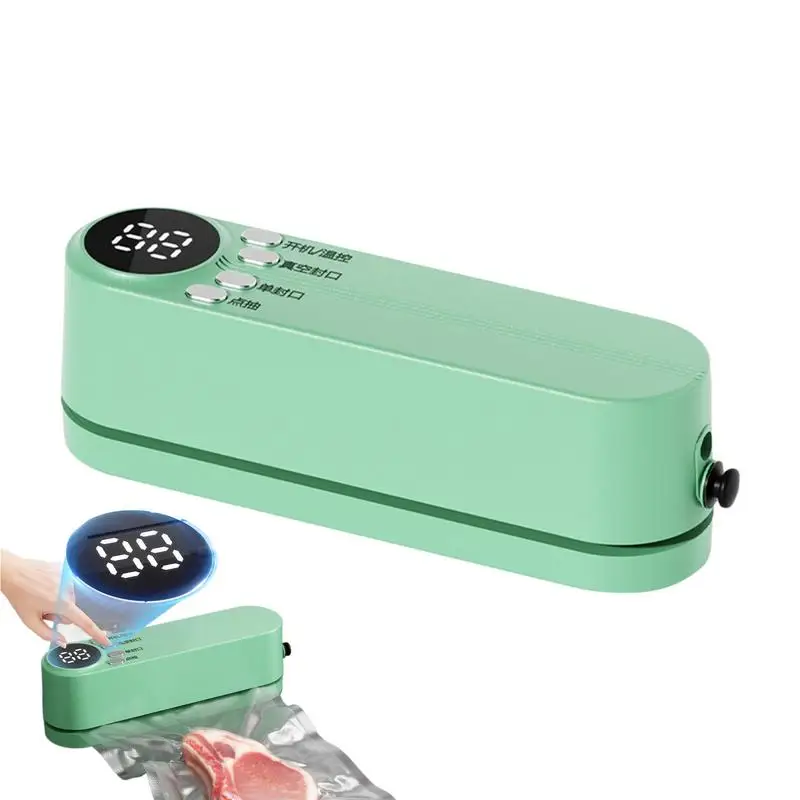 Food Vacuum Machine Rechargeable Vacuum Machine Portable Food Saver Bag Sealing Tool Cool Kitchen Gadgets for Picnic Camping