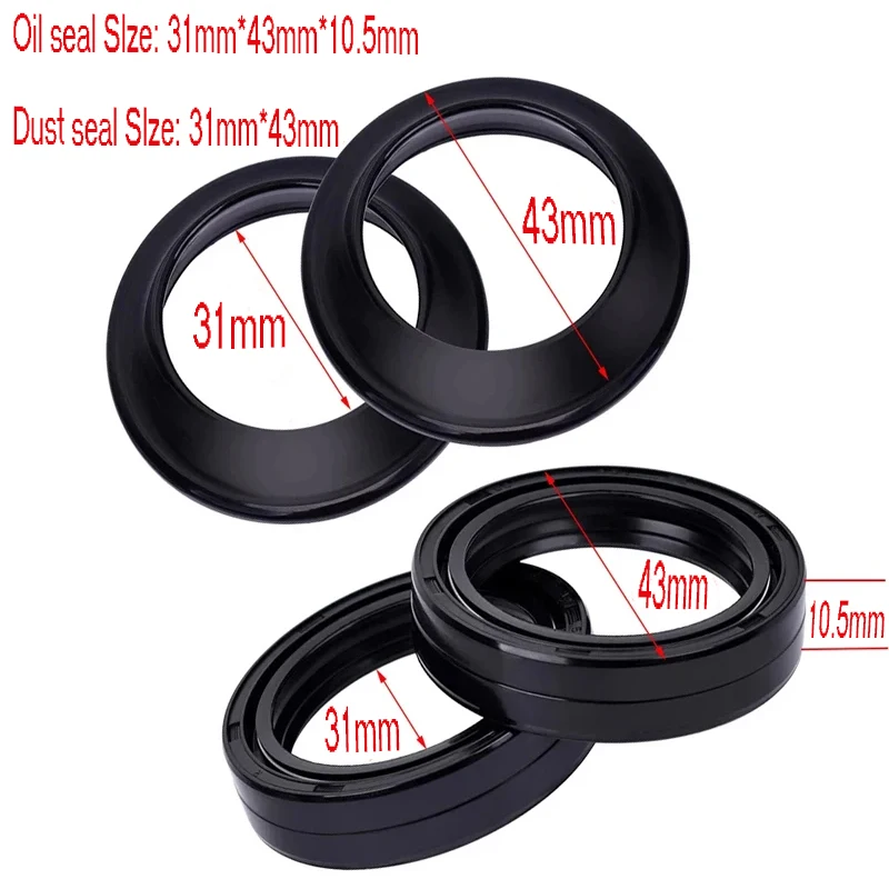 

31x43x10.5 Motorcycle Absorber Front Fork Damper Oil Seal 31 43 Dust Seal Cover For Kawasaki GPZ305 KX80 Z200 Z250 31*43*10.5