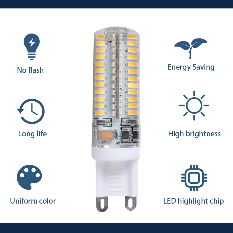 10pcs/lot LED G9 Lamp 220V 6W 7W 9W 10W 12W Led bulb SMD 2835 3014 2508 LED G9 light Replace 20W/30W/40W/50W halogen lamp light