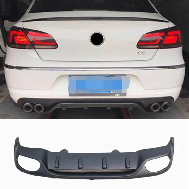 

For OLD Volkswagen CC ABS Bumper Rear Lip Splitter Diffuser Refit Collision Avoidance Accessories Body Kit ABT Style 2013-18