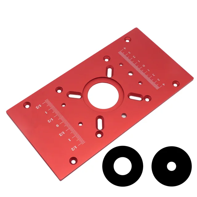 Router lift with fixed base aluminum router insert plate