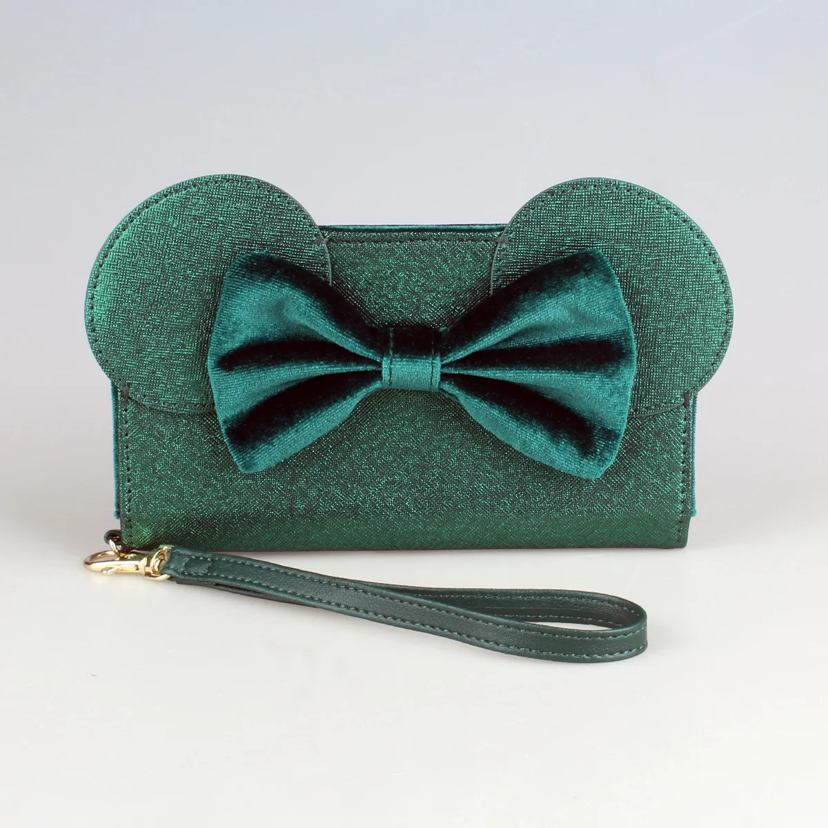 High quality velvet wallet phone case, fashionable shiny metal PU material men's and women's card bags, coin purse