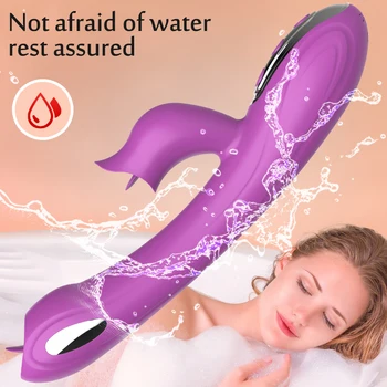 10 Clitoral Double Licking Mode Vibrators For Women G Spot Soft Tongue Stimulating Sexy Toys Adult Masturbation Supplies 18 4