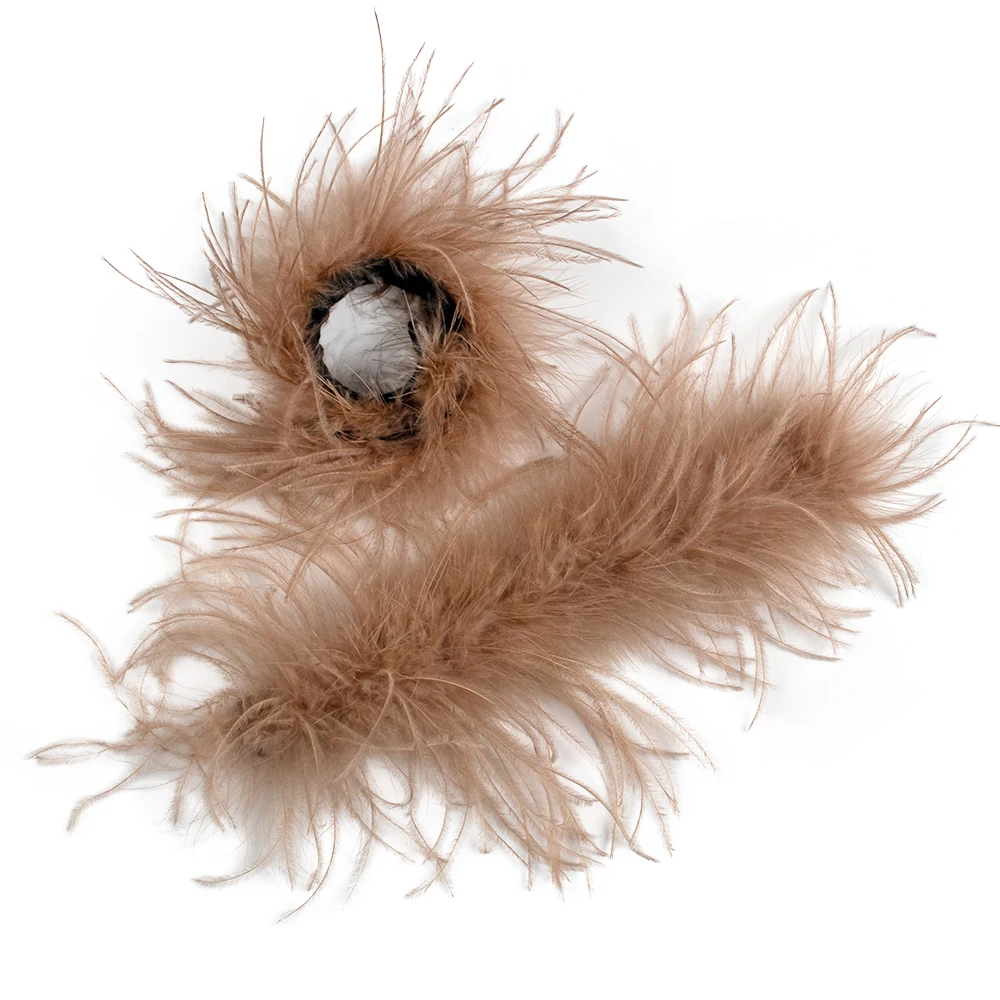 Braccialetto di piume per donna Elegante polsini con piume di struzzo Manicotti da polso Bracciali a schiaffo per donna Manicotti di piume decorative