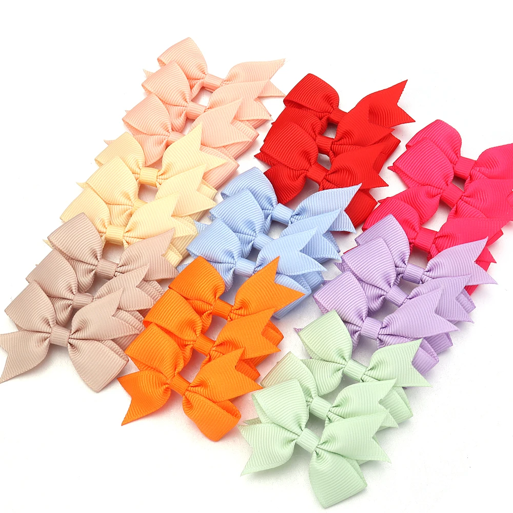 Charming Pink Satin Ribbon Bows - Set of 50 for Crafting and Party Decor