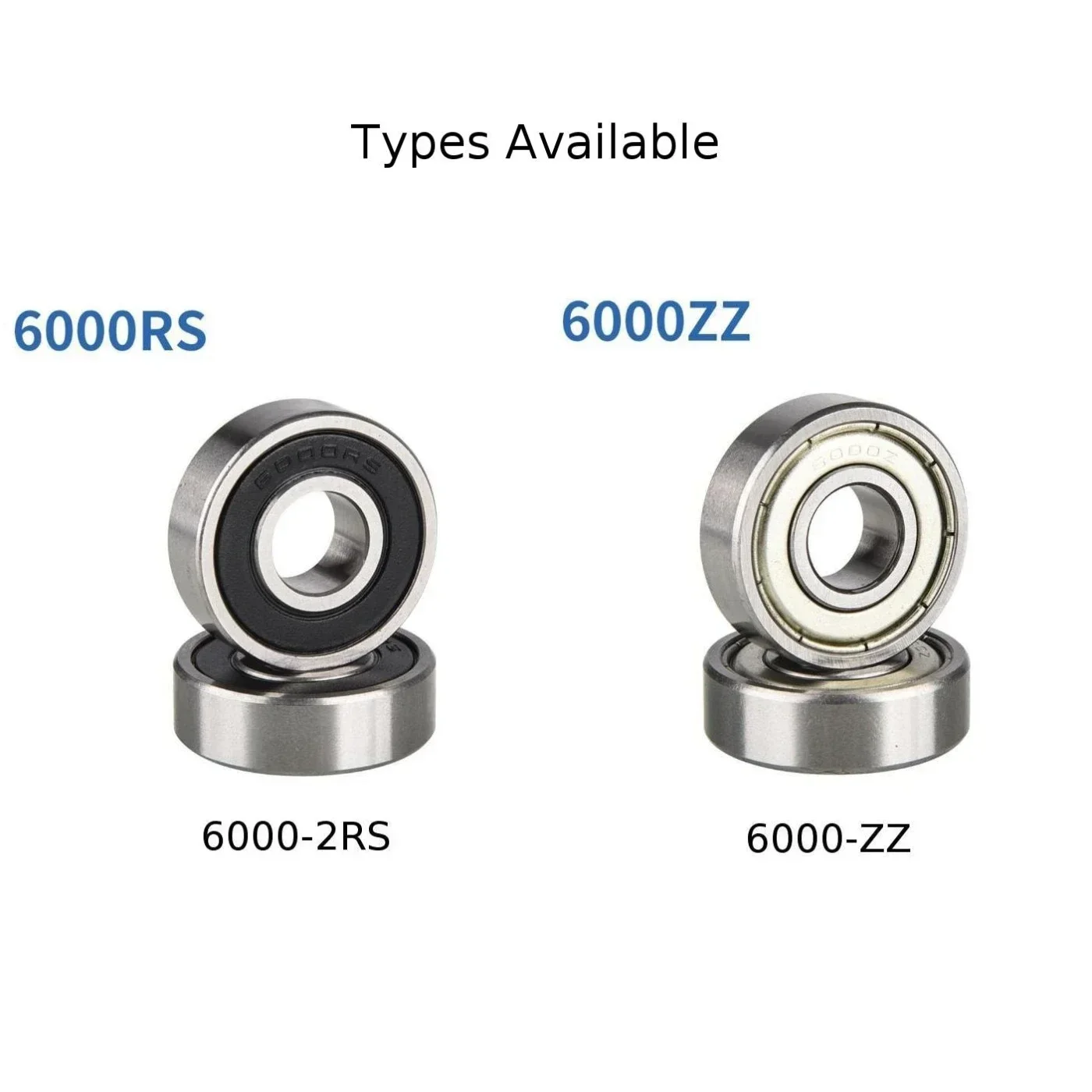 2/4pcs Bike Full Set Wheel Hub Bearings 6000ZZ 6000-2RS 47cc 49cc Front Rear Steel Bearing Bicycle Repair Cycling Accessories