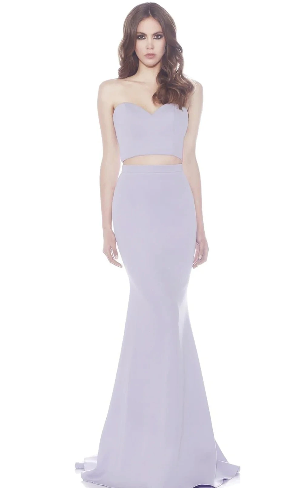 

2023 Evening Dresses Long, Natural, No, Prom Dresses, Simply Chic, Sleeveless, Strapless, Two Piece