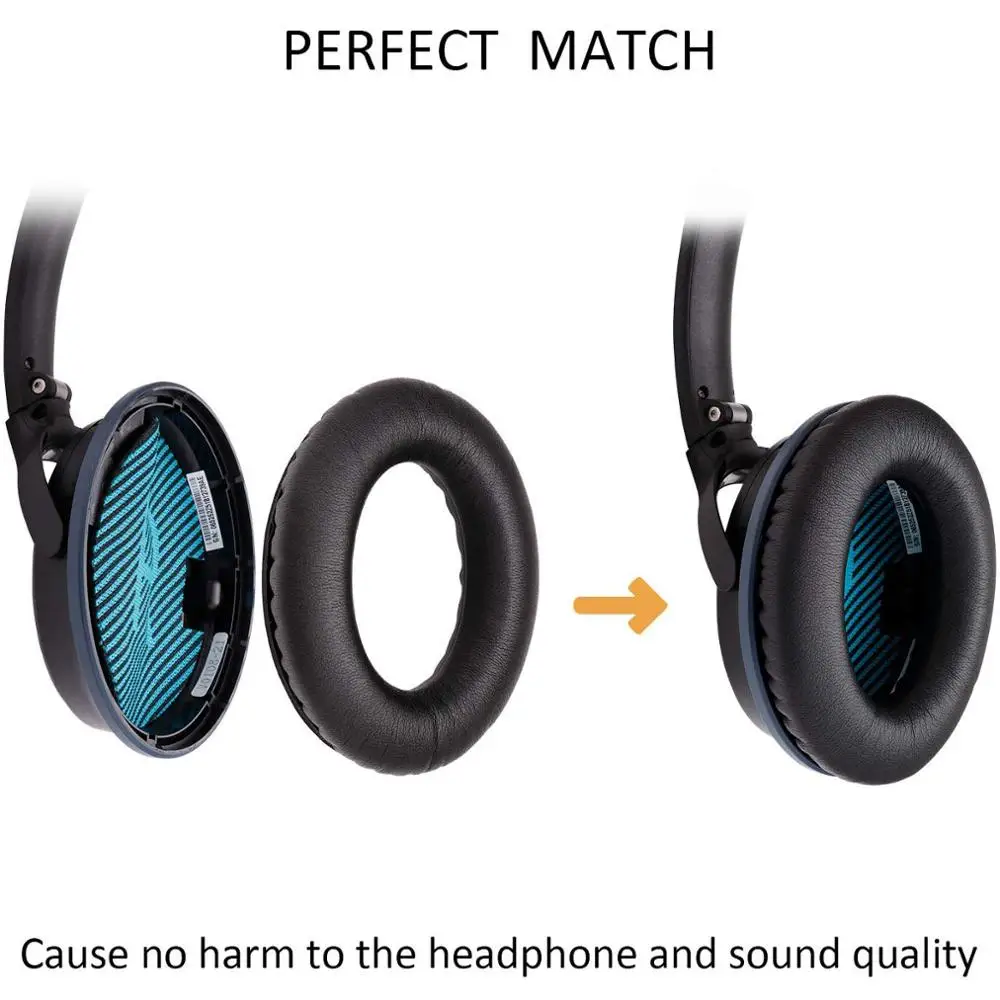 Replacement Ear Pads Cushion for Bose QC35 QC2 QC15 QC25