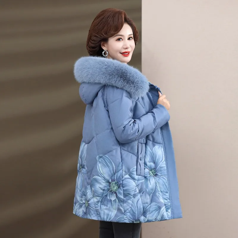 Winter Coat Women's Coat Middle-aged Women's Padded Clothes Long Over-the-knee Padded Jacket main image 0