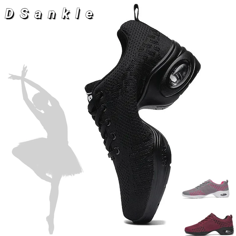 Fashion Sneakers Dance Shoes for Women ing Woven Mesh Comfortable Modern Dancing Shoes Girls Ladies Outdoor Sports Shoes