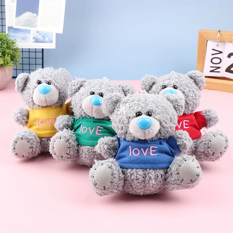 

13CM Cute Cartoon Plush Bear Doll Soft Stuffed Bear Keychain Backpack Pendant Decor Plush Toys Kids Gifts