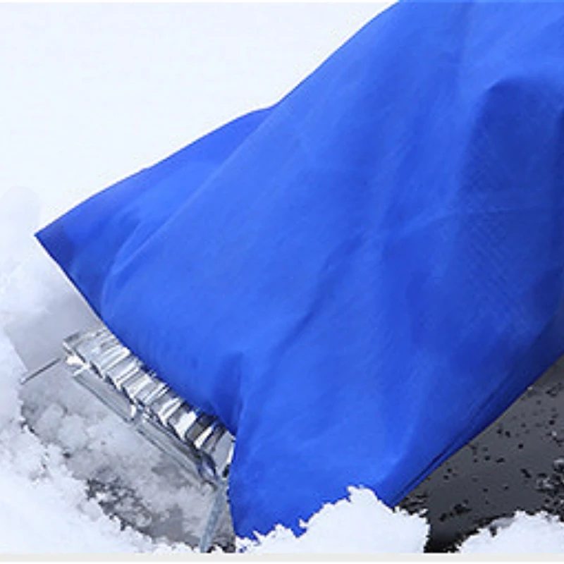 Two in One Car Plush Warm Gloves Snow Shovel Winter Car Snow Shovel Plush Warm Defrost Accessories