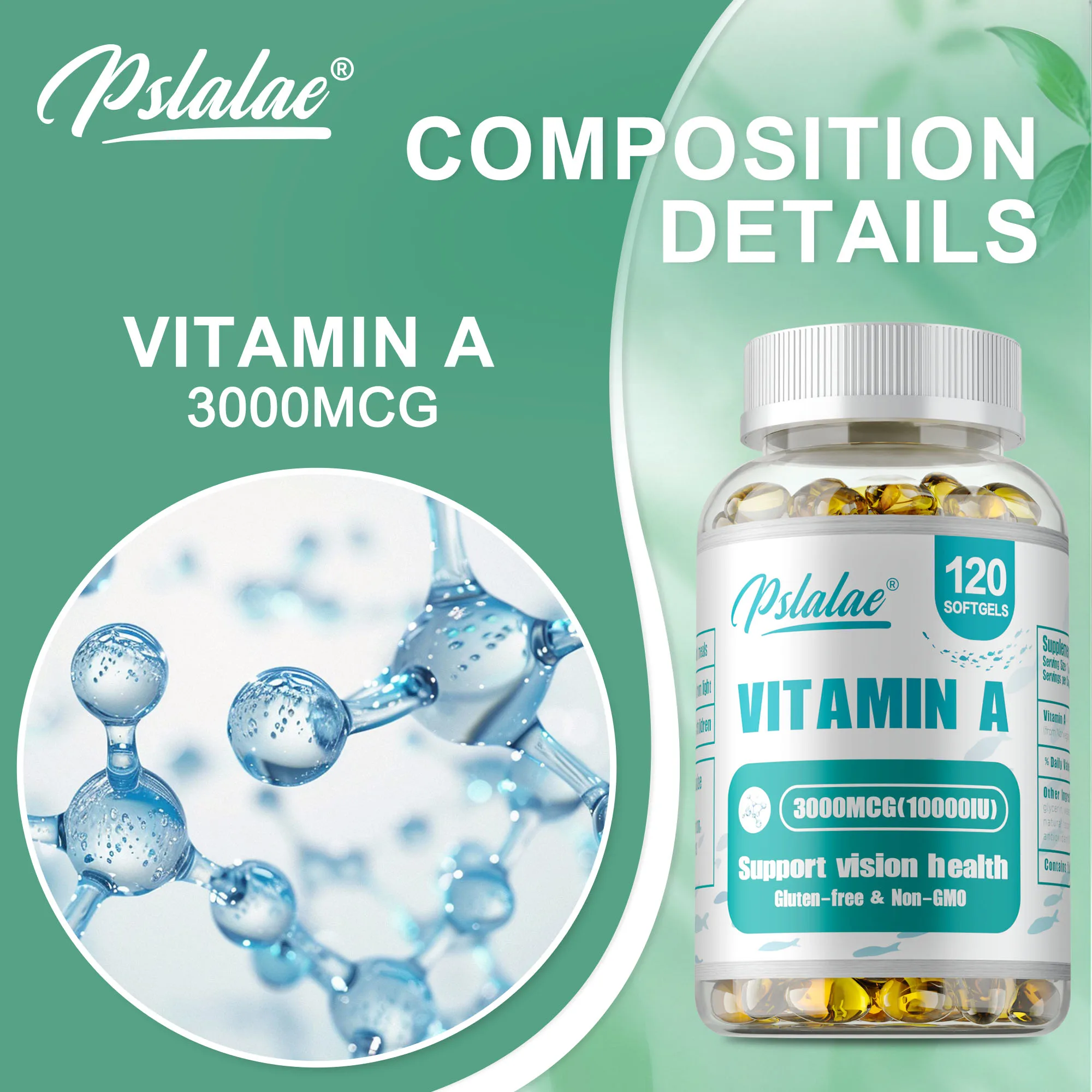 Vitamin A - Brightens Skin, Antioxidant Activity Supplement,Supports Vision and Cell Health, Boosts Immunity - 120 Capsules - Image 4