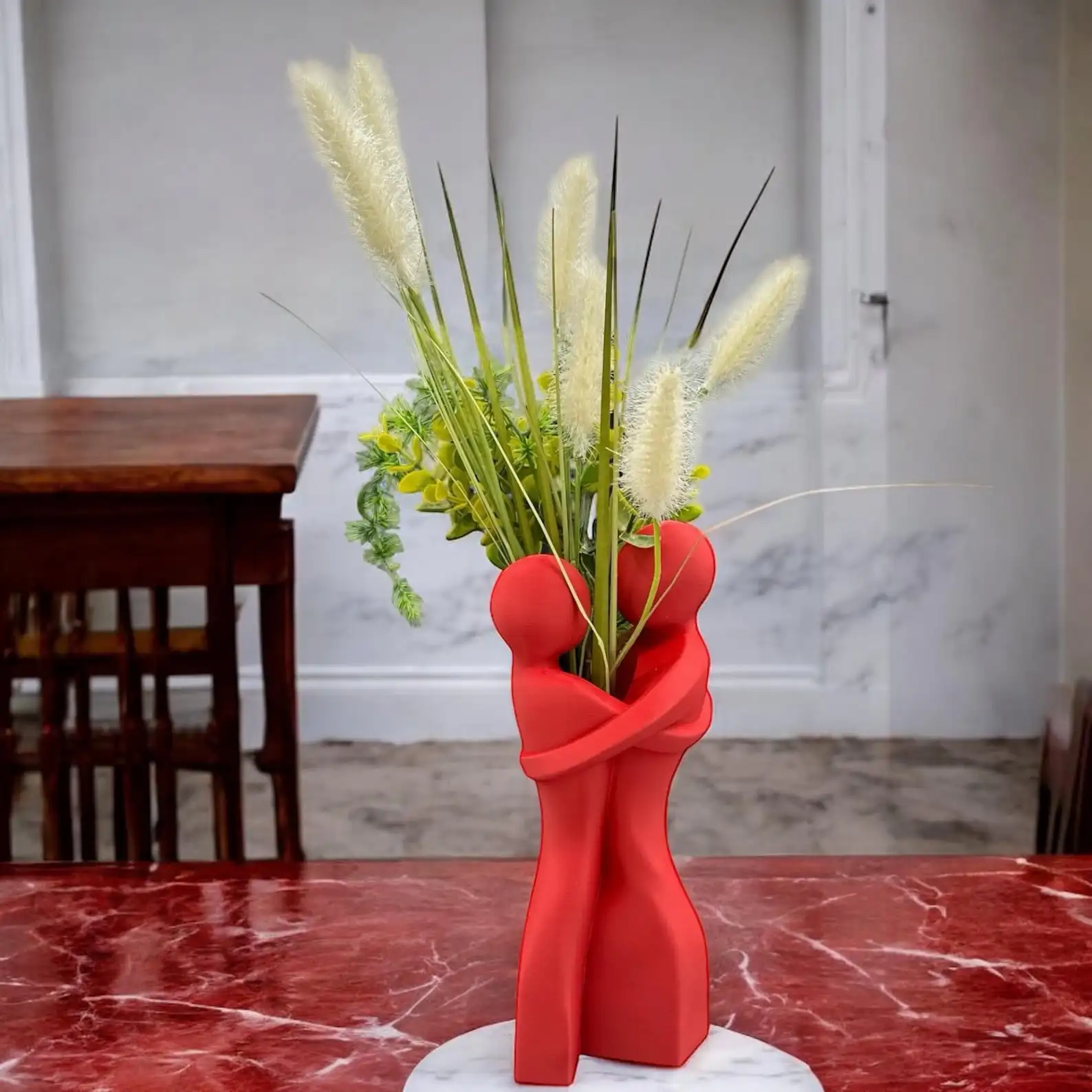 Heart-Shaped Hug Vase – Romantic Decorative Vase for Valentine’s Day, Wedding & Anniversary Gift 6