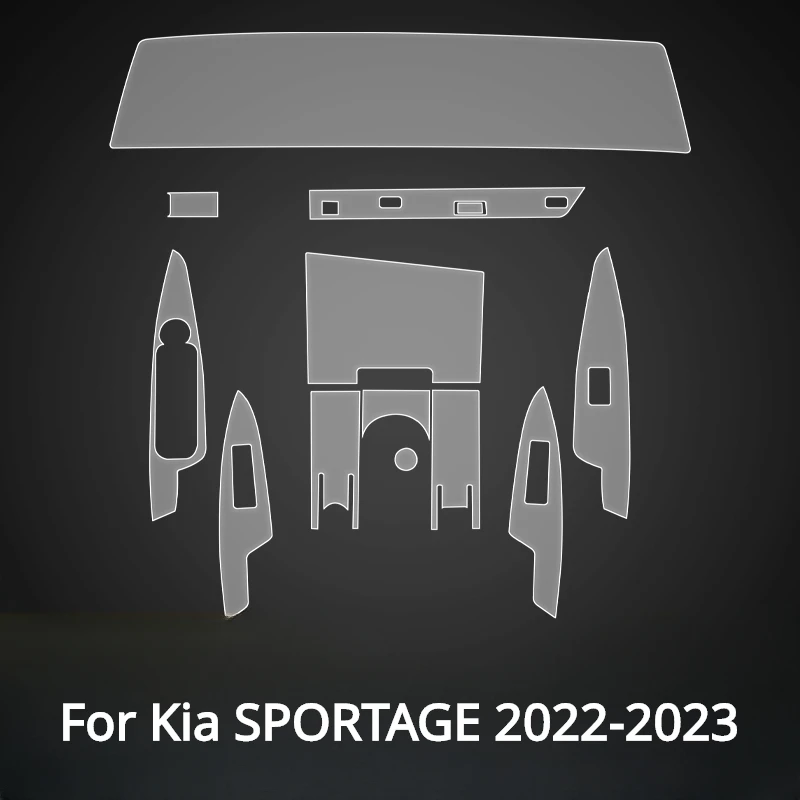 기아 스포티지 2022-2023 TPU 자동차 인테리어 센터 콘솔 기어 패널, 윈도우 컨트롤패널 보호 필름, 스크래치 방지