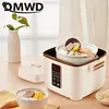 DMWD Electric Slow Cooker 1L Stewing Soup Pot Bird's Nest Maker Porridge Casserole Breakfast Machine White Porcelain Liner 220V 1