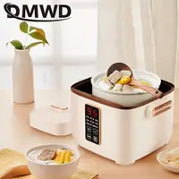 DMWD Electric Slow Cooker 1L Stewing Soup Pot Bird's Nest Maker Porridge Casserole Breakfast Machine White Porcelain Liner 220V 1