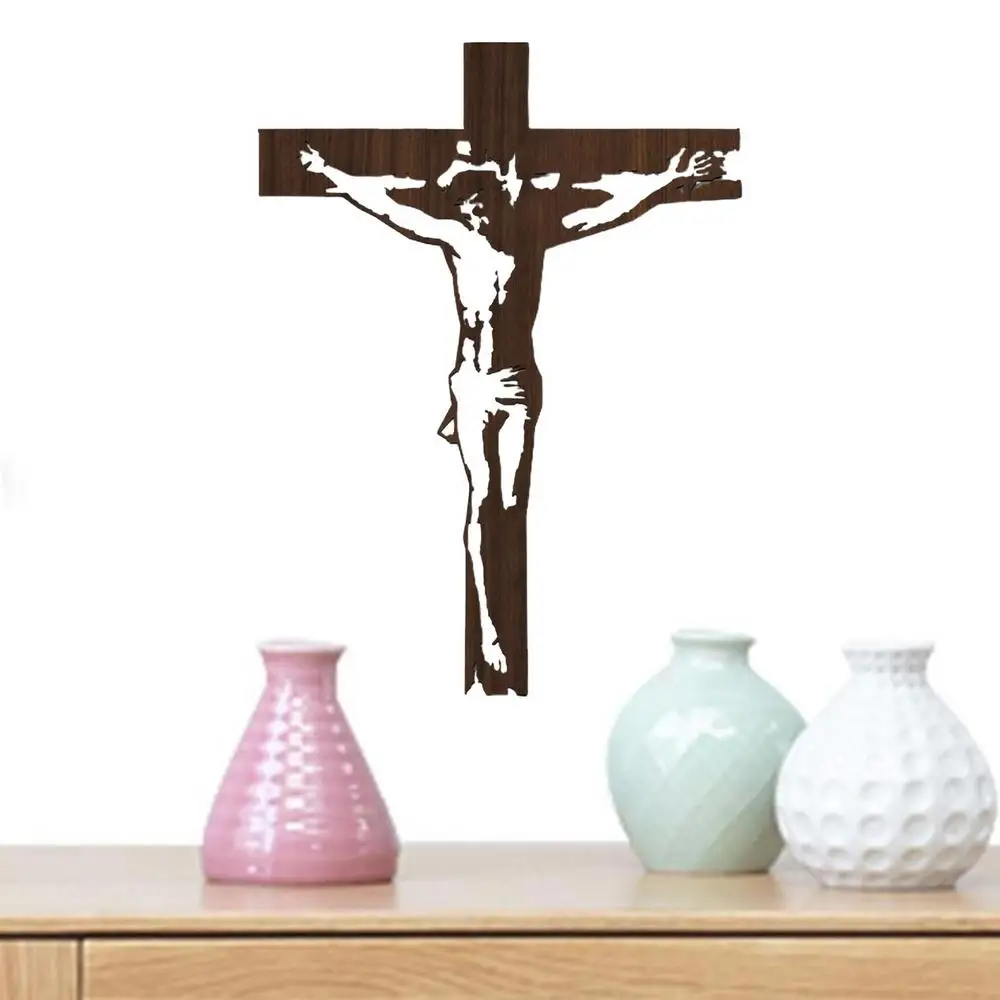 Description Picture 6 of itemOpenwork Carved Wall Cross Rustic Handcrafted Religious Art Christian Wood Wall Art Craft Stunning Openwork carved Wall Cross