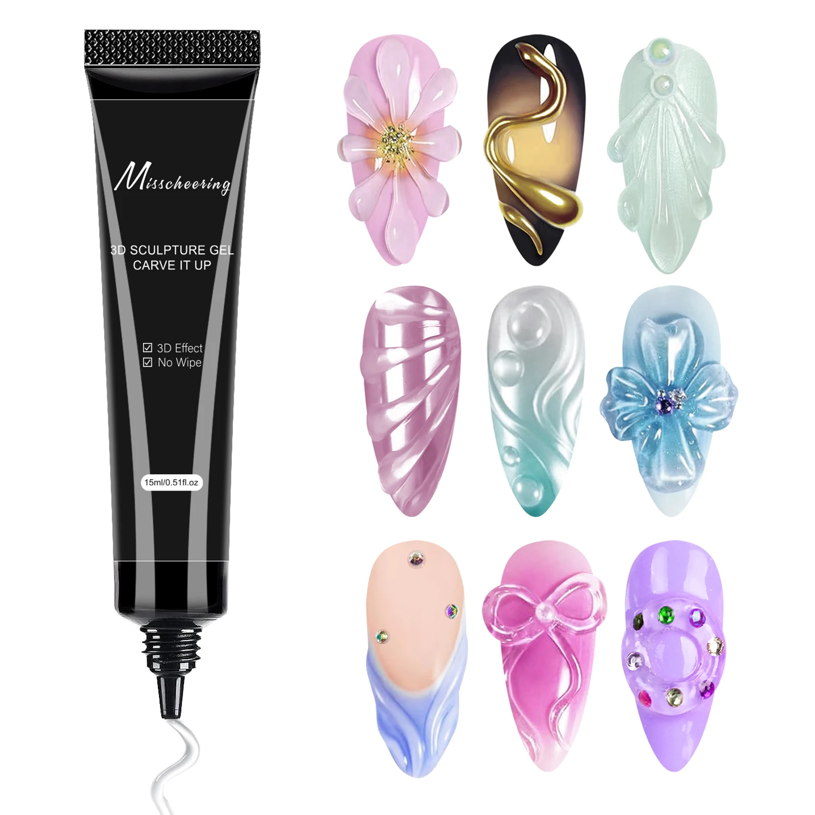 Deluxe 3D Gel for Creative Nail Art and Sculpting