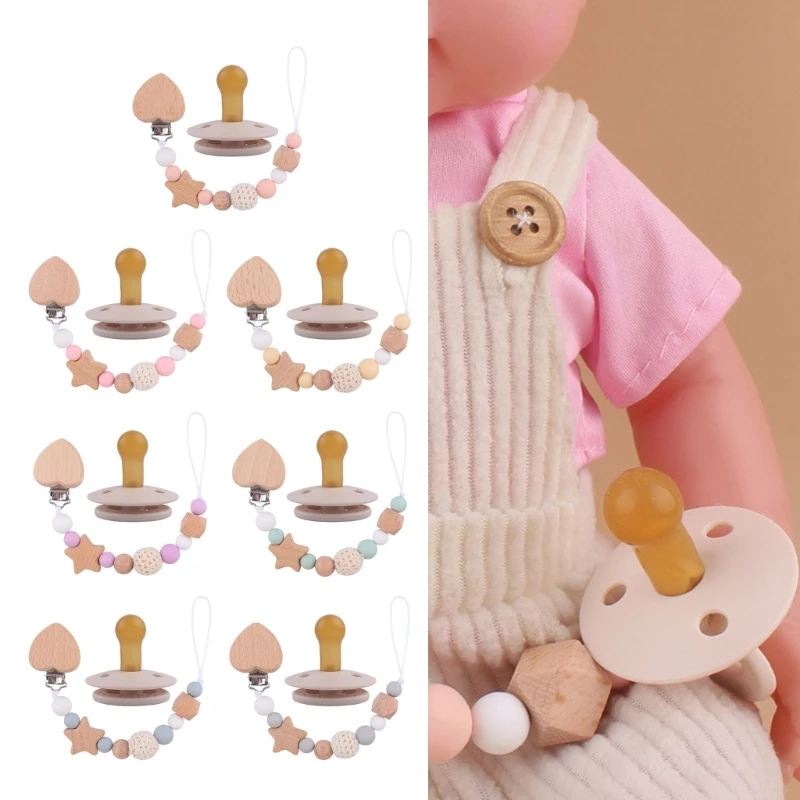 

Anti-drop Silicone Baby Pacifier Teether Chewable Toy Shower Gift for Infants