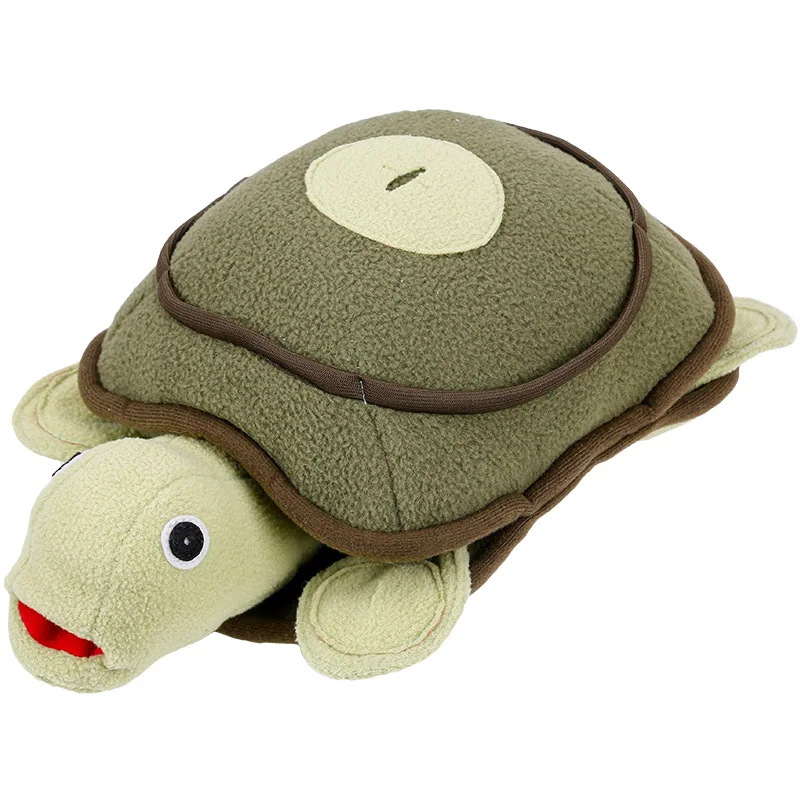 

Dog Sound Plush Toy Shrink Head Turtle Training Play Smell Pet Food Hiding Dog