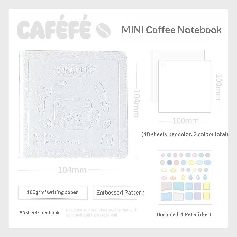 Charming Mini Notebook Planner with Soft PU Cover & Stylish Two-Tone Pages