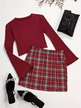 Women’s Colorblock Skirt Set 1
