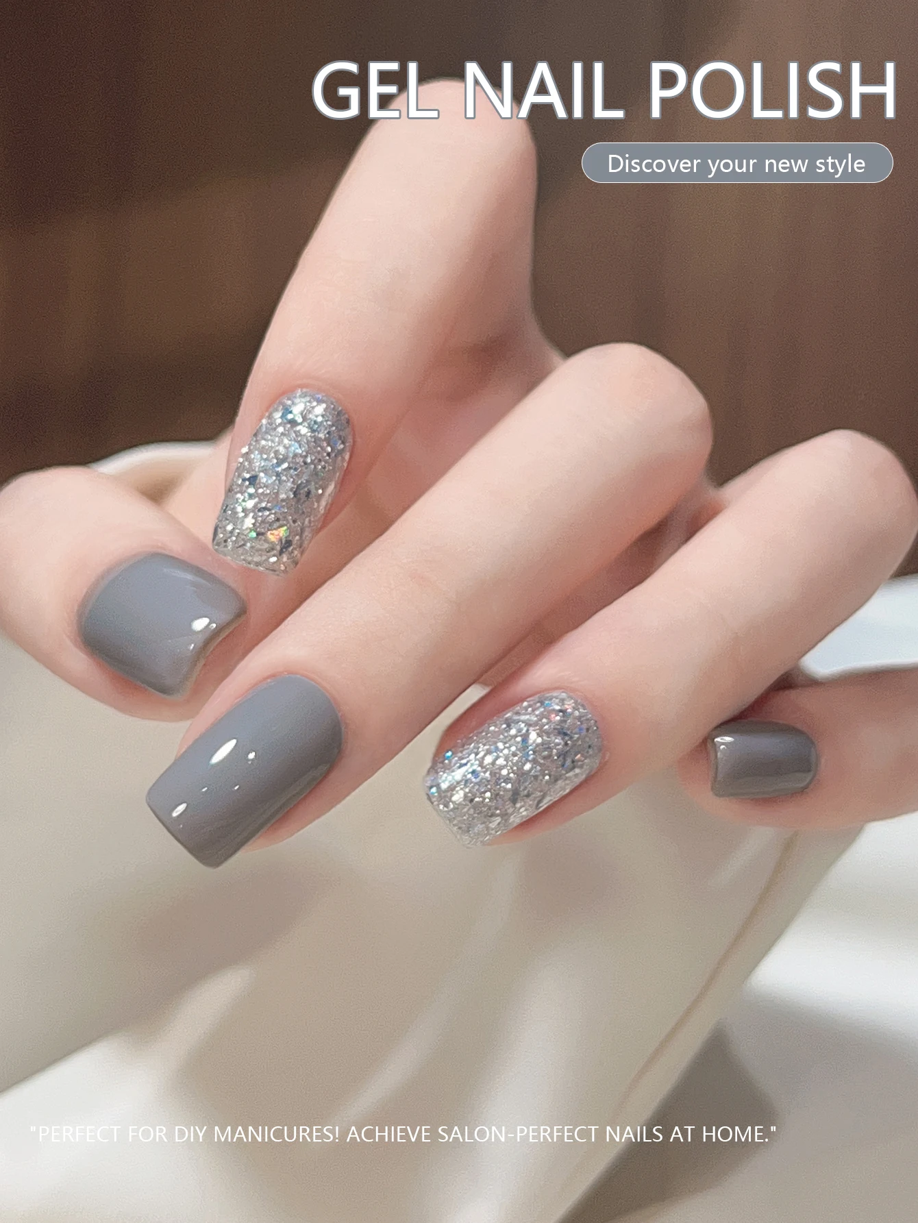 XEIJAYI 2개입 15ml 그레이 젤 네일 폴리쉬 세트, UV LED 쏙 오프 젤, 세미 퍼머넌트, DIY 살롱 퀄리티 네일 아트 젤 (봄용)