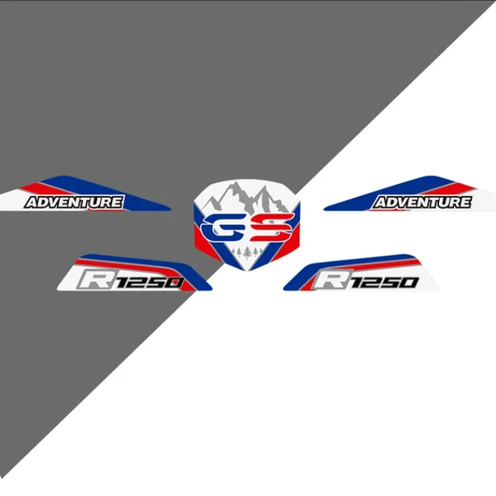 2019 2020 motorcycle stickers for bmw r1250gs r1250 r 1250 gs hp panel fairing fender extension wheel extender adv adventure gsa Fender Front Beak Fairing Extension For BMW R1250GS R1250 R 1250 GS GSA HP Stickers Windshield Handguard Wheel Extender Cover