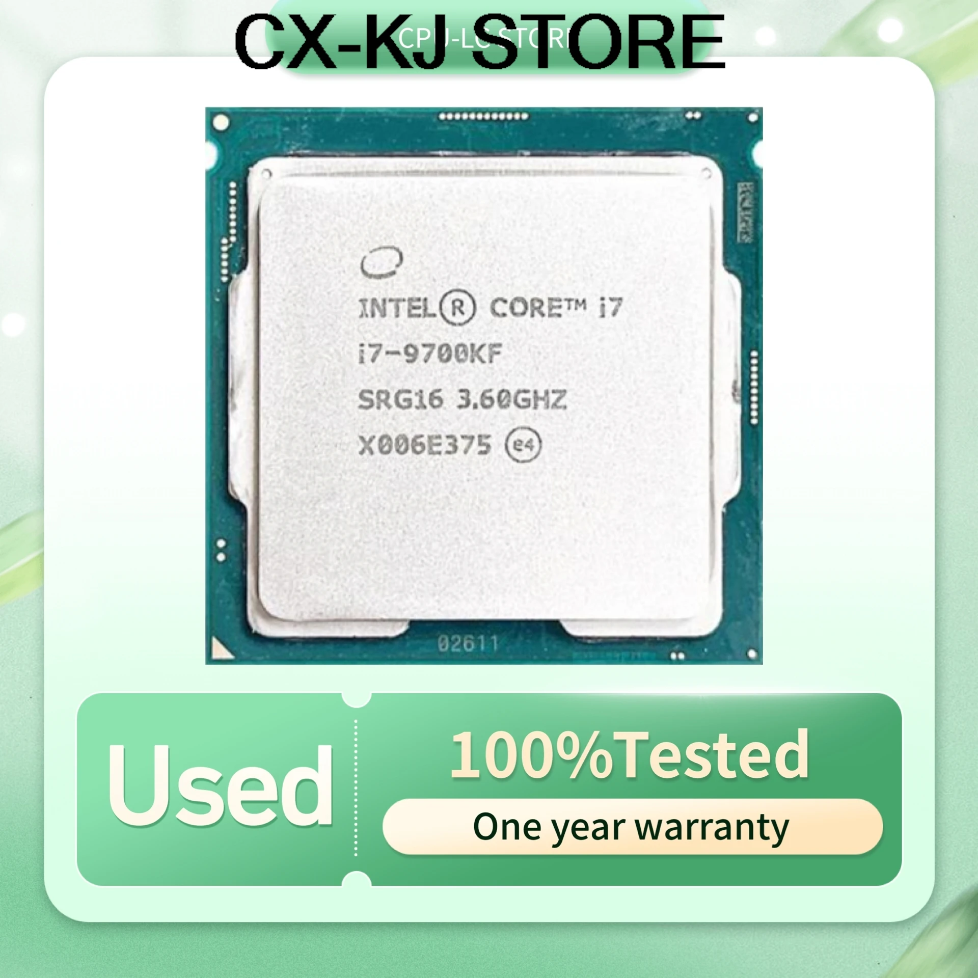 מעבד מחשב שולחני Intel Used Core i7-9700KF i7 9700KF שמונה ליבות שמונה תהליכים 3.6Ghz 95W L3/12M LGA 1151 SRFAC SRG16