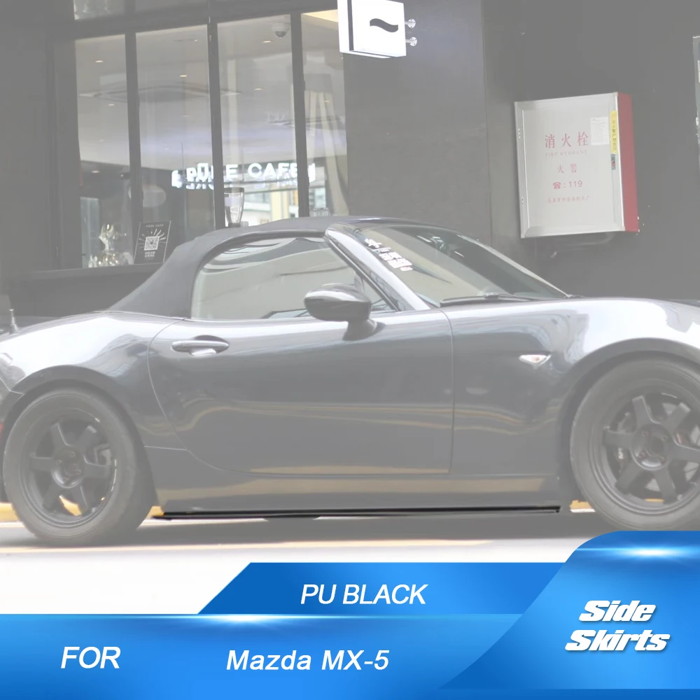 Minigonne Laterali Extension Lip Grembiuli Chin Pu Black Primer Splitter Spoiler Per Mazda Mx5 Mx-5 Nd 4Th Auto Tuning Parts Minigonne Laterali