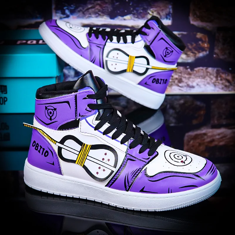 

JP Anime Uchiha Obito Uchiha Madara Men's Shoes Sports Shoes Men's Overbearing Casual Old Daddy High-top Shoes